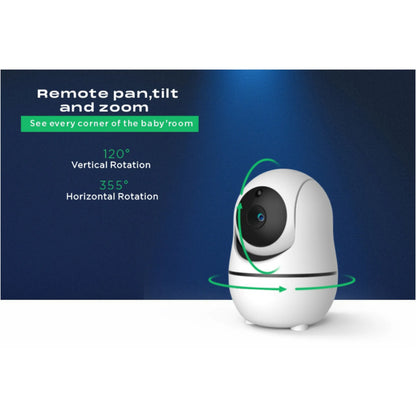 DARMLINK Baby Monitor 7″ HD me 2 Kamera – Night Vision, VOX dhe Zoom 4X