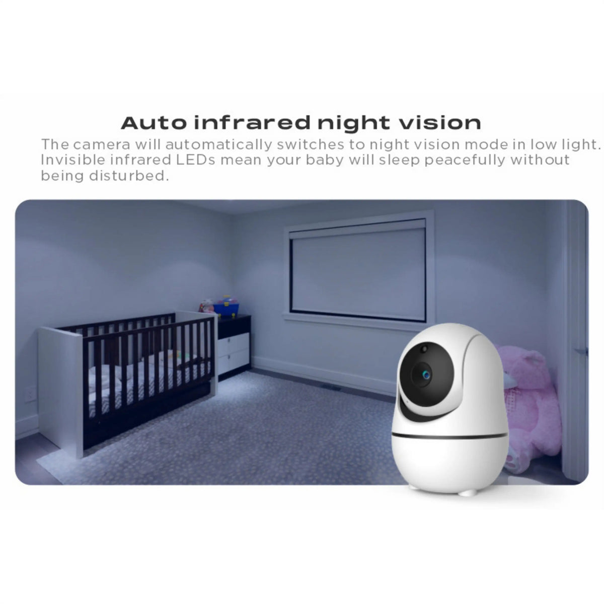 DARMLINK Baby Monitor 7″ HD me 2 Kamera – Night Vision, VOX dhe Zoom 4X