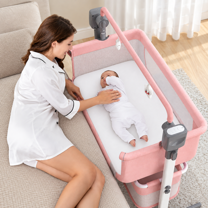 Djep – Shtrat Elektrik Luhatës dhe Muzikor për Bebe, Rozë