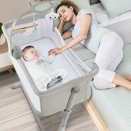 Djep – Shtrat “Next to Me” për Bebe me 6 Nivele Lartësie, Hiri i Errët