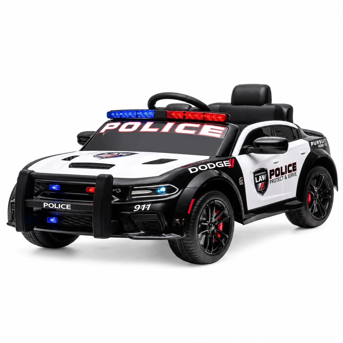Dodge Charger SRT Police 12V – Makinë Elektrike Policie për Fëmijë me Telekomandë, Drita LED dhe Sirenë