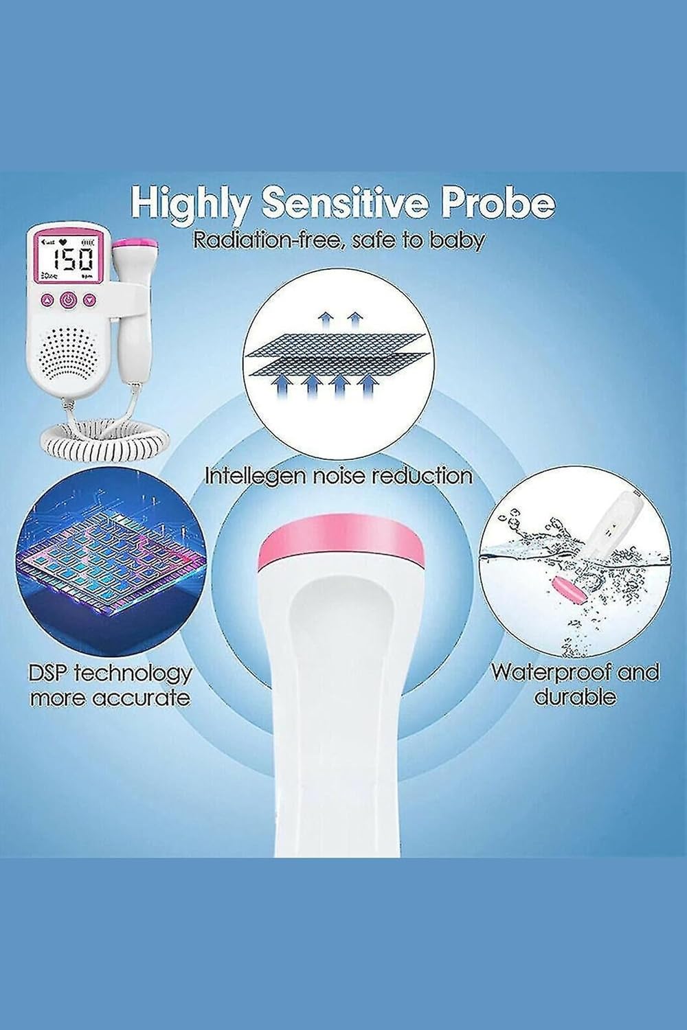 Aparat për Dëgjimin e Rrahjeve të Zemrës së Bebes – Doppler Fetal