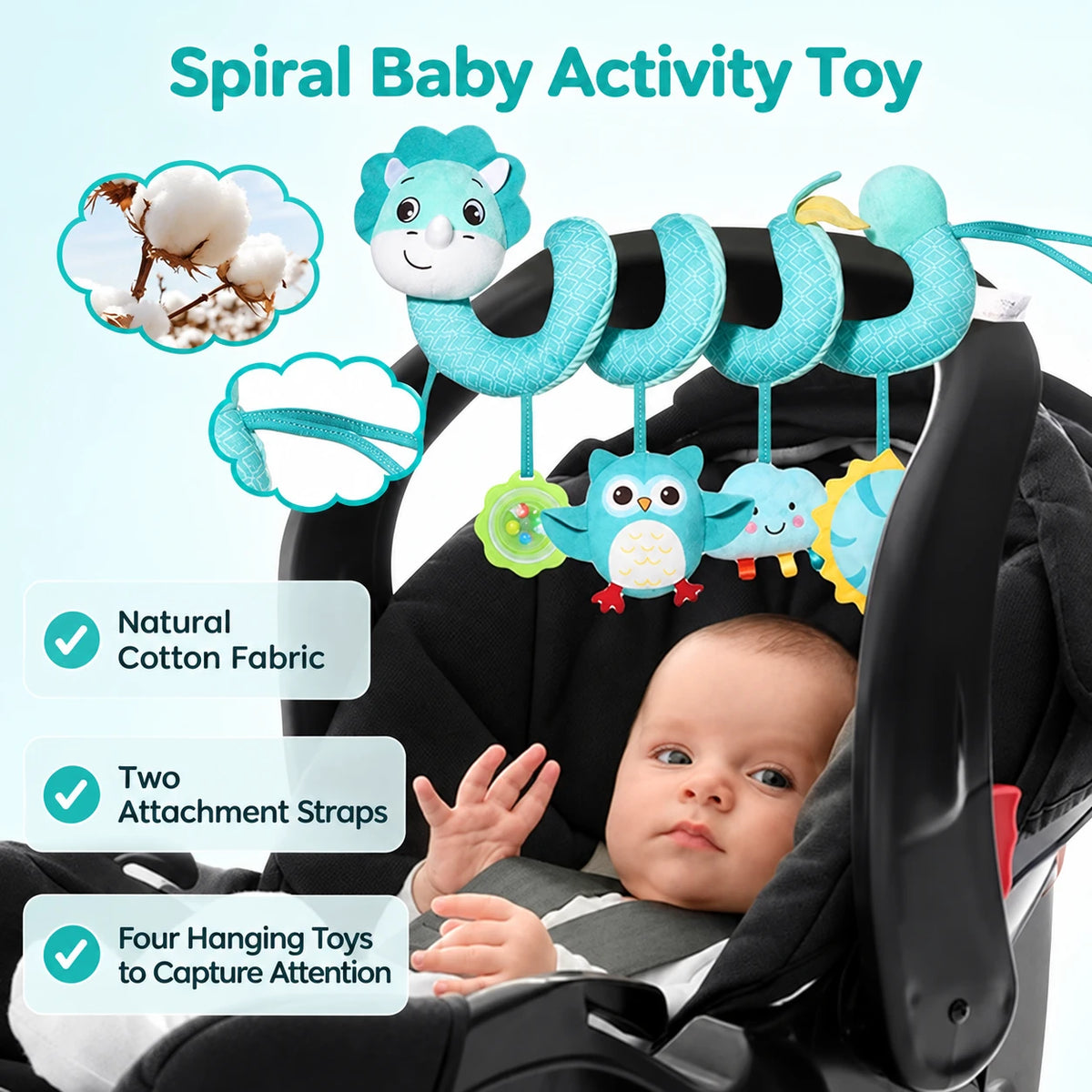 GIO’ Baby De Luxe – Lodër Spirale për Karrocë dhe Ulëse Veture