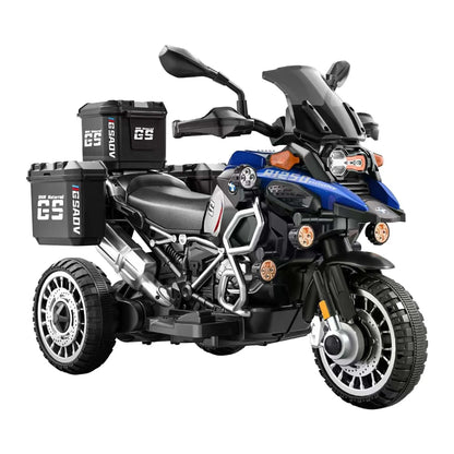 GS Style Touring – Motor Elektrik 3-Rrotësh për Fëmijë me Drita LED dhe Kuti Bagazhi