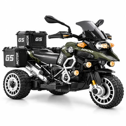 GS Style Touring – Motor Elektrik 3-Rrotësh për Fëmijë me Drita LED dhe Kuti Bagazhi