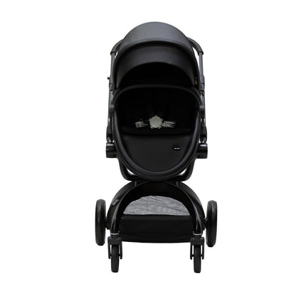 Hot Mom Cocoon Black – Karrocë Premium 2 në 1 me Shportë për Foshnjë