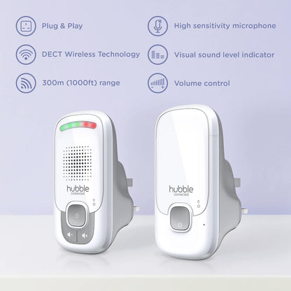Hubble Listen – Interfon Audio për Bebe me Teknologji DECT dhe Tregues Vizual të Zërit