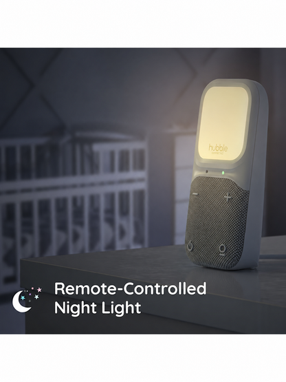 Hubble Sense Glow – Interfon Audio për Bebe me Dritë Nate, VOX dhe Sensor Temperature