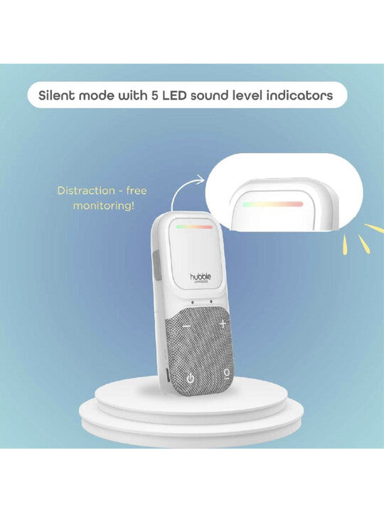 Hubble Sense Glow – Interfon Audio për Bebe me Dritë Nate, VOX dhe Sensor Temperature