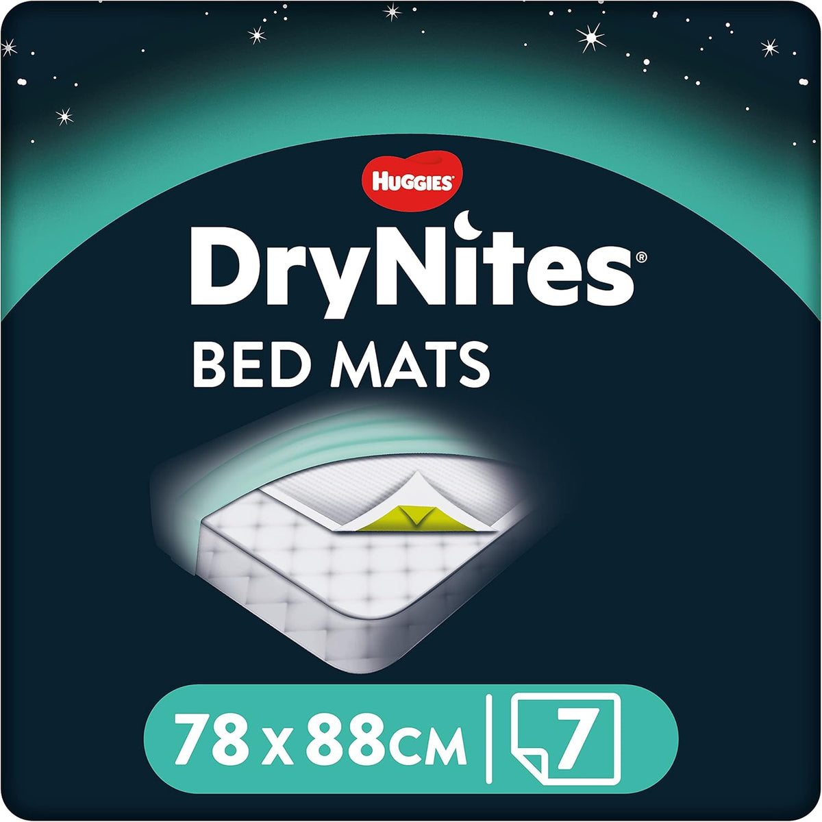 Huggies DryNites – Shtroja Mbrojtëse për Shtrat kundër Lagështisë, 7 Copë (78 × 88 cm)