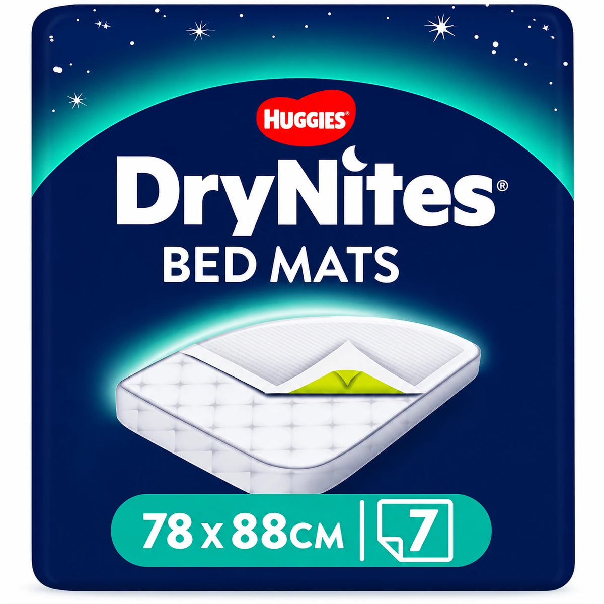 Huggies DryNites – Shtroja Mbrojtëse për Shtrat kundër Lagështisë, 7 Copë (78 × 88 cm)