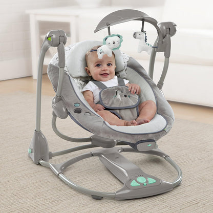 Ingenuity ConvertMe Swing-2-Seat Orson – Luhatëse dhe Ulëse Portative 2-në-1 për Bebe