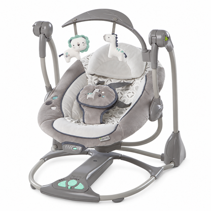 Ingenuity ConvertMe Swing-2-Seat Orson – Luhatëse dhe Ulëse Portative 2-në-1 për Bebe