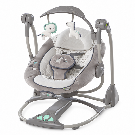 Ingenuity ConvertMe Swing-2-Seat Orson – Luhatëse dhe Ulëse Portative 2-në-1 për Bebe