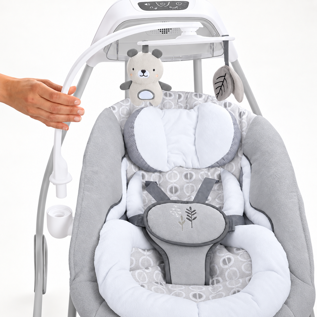 Ingenuity Smart Size Taylor Teddy 10639 – Luhatëse Elektrike dhe Relaksuese 2-në-1 për Bebe