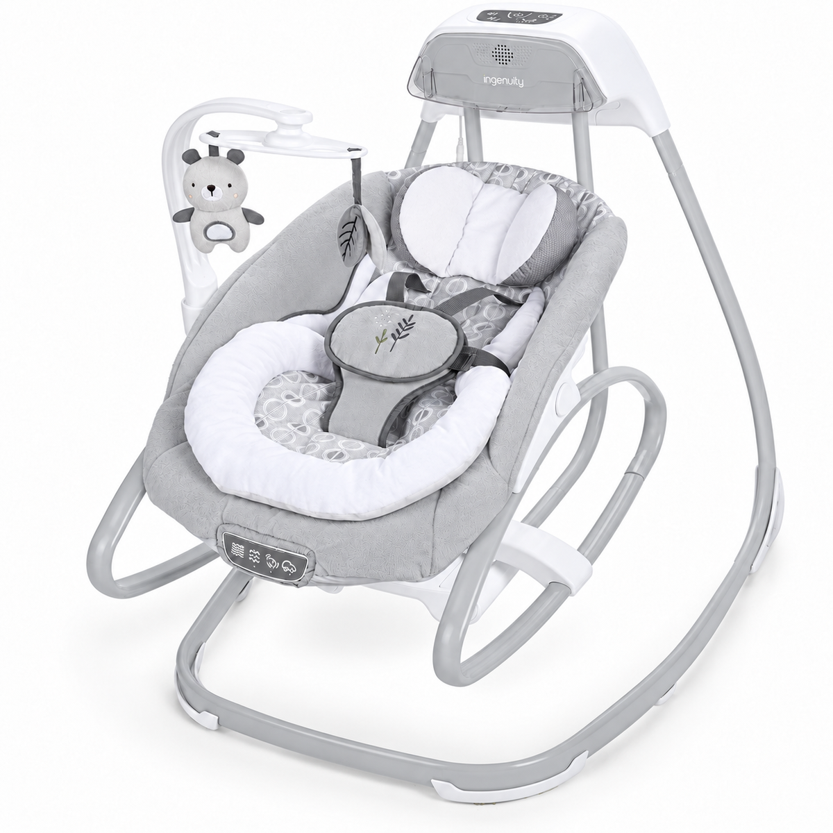 Ingenuity Smart Size Taylor Teddy 10639 – Luhatëse Elektrike dhe Relaksuese 2-në-1 për Bebe