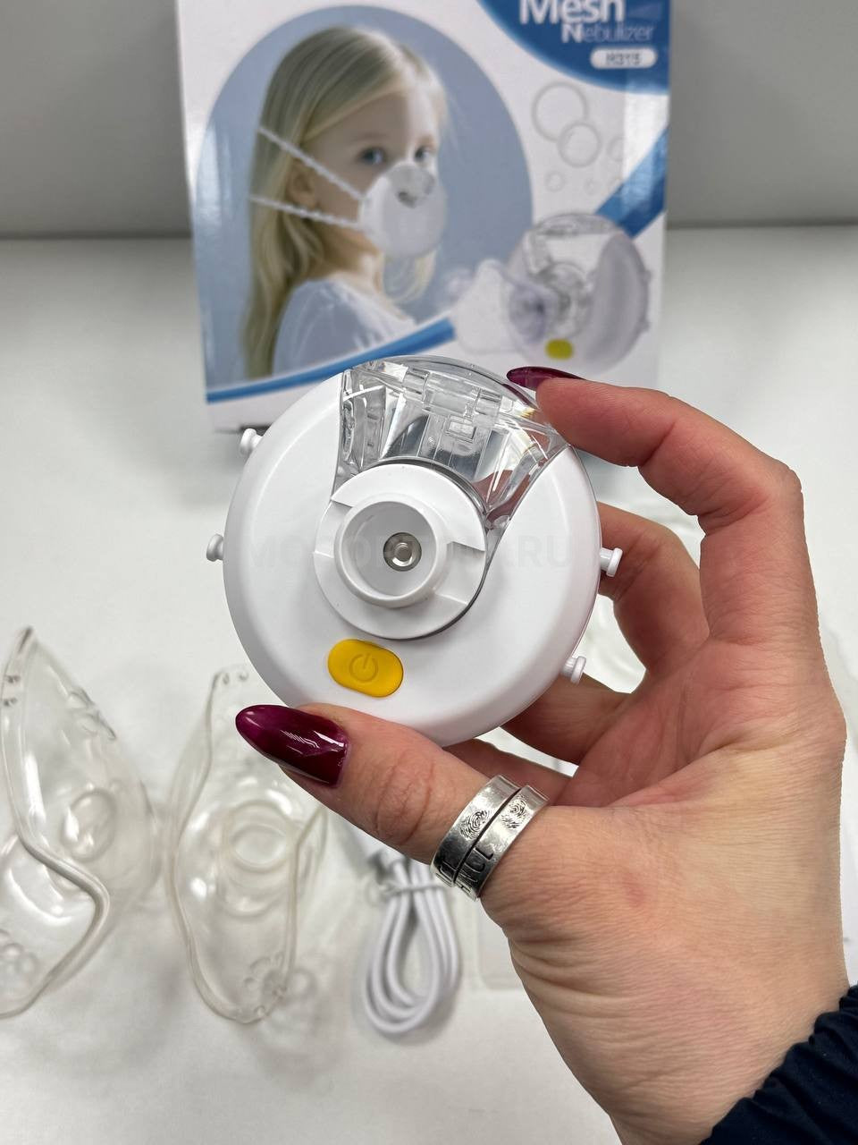 Inhalator Elektrik për Fëmijë dhe të Rritur me Intensitet të Rregullueshëm dhe 2 Membrana Nebulizimi