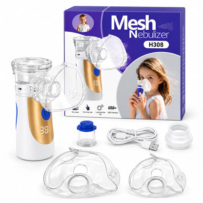 Inhalator Elektrik Portativ Mesh për Fëmijë dhe të Rritur – Nebulizator