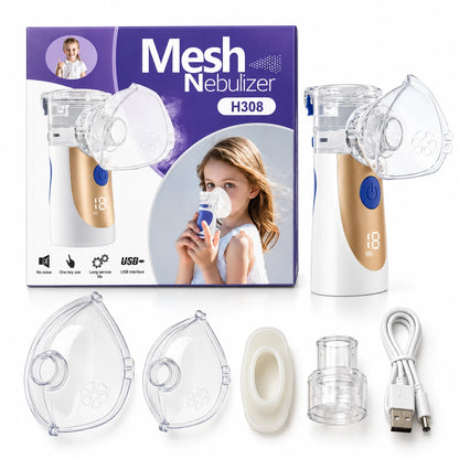 Inhalator Elektrik Portativ Mesh për Fëmijë dhe të Rritur – Nebulizator