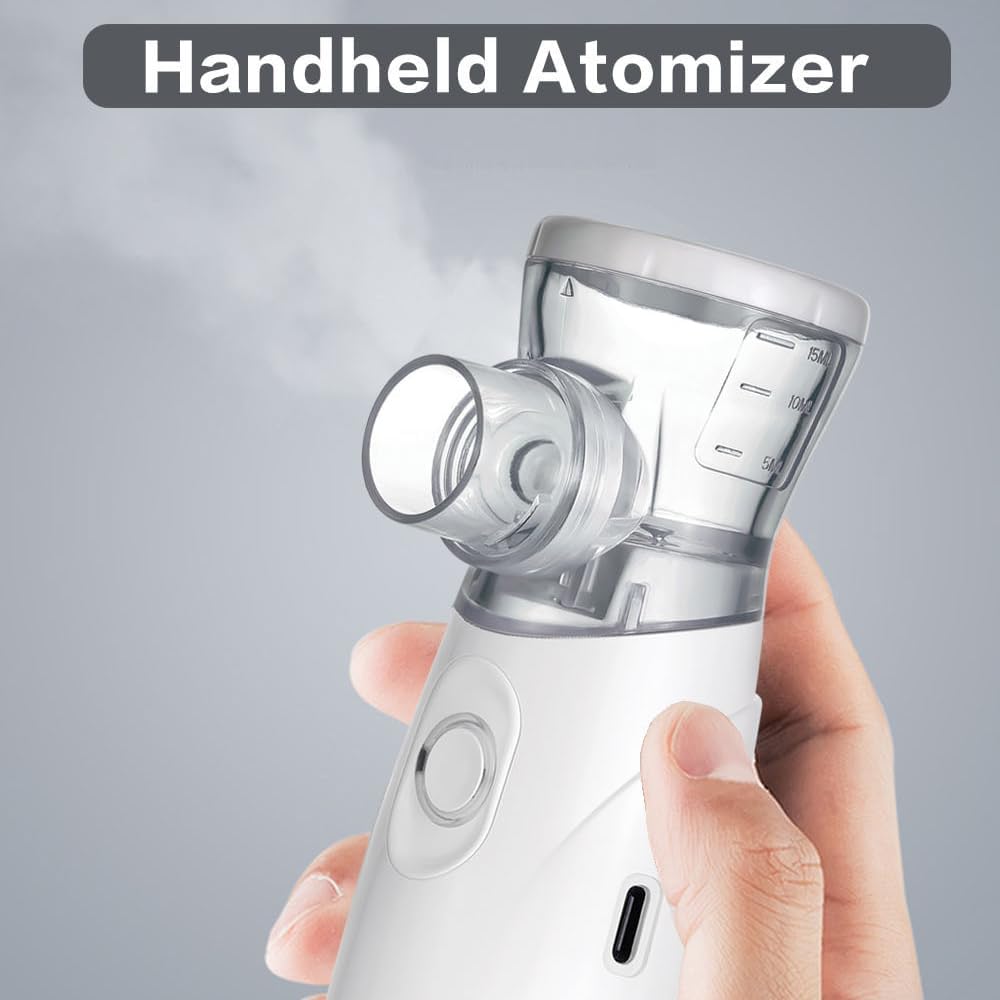 Inhalator Elektrik Portativ për Fëmijë dhe të Rritur – Nebulizator me USB-C, i Rikarikueshëm dhe me Funksionim të Qetë