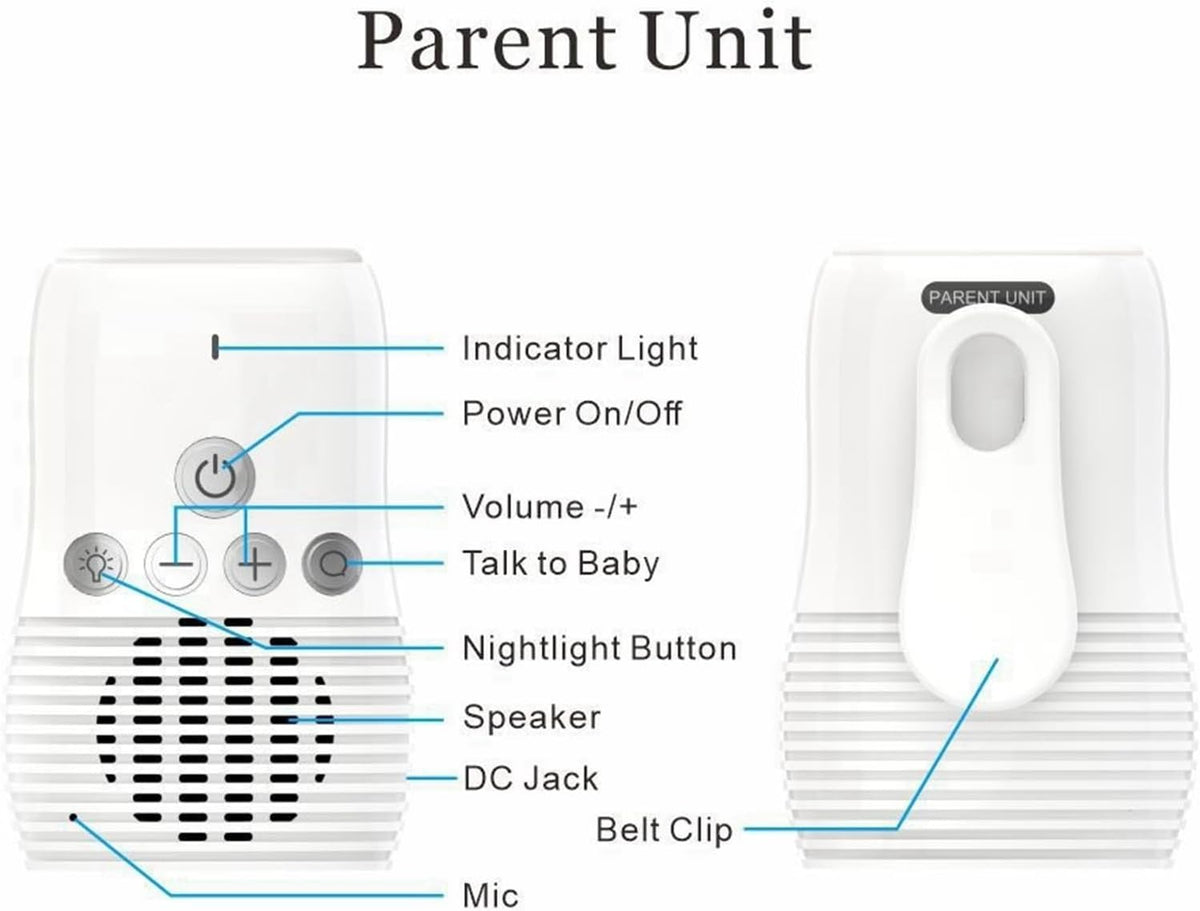 Interfon Audio për Bebe 2.4 GHz – Komunikim Dykahësh dhe Dritë Nate