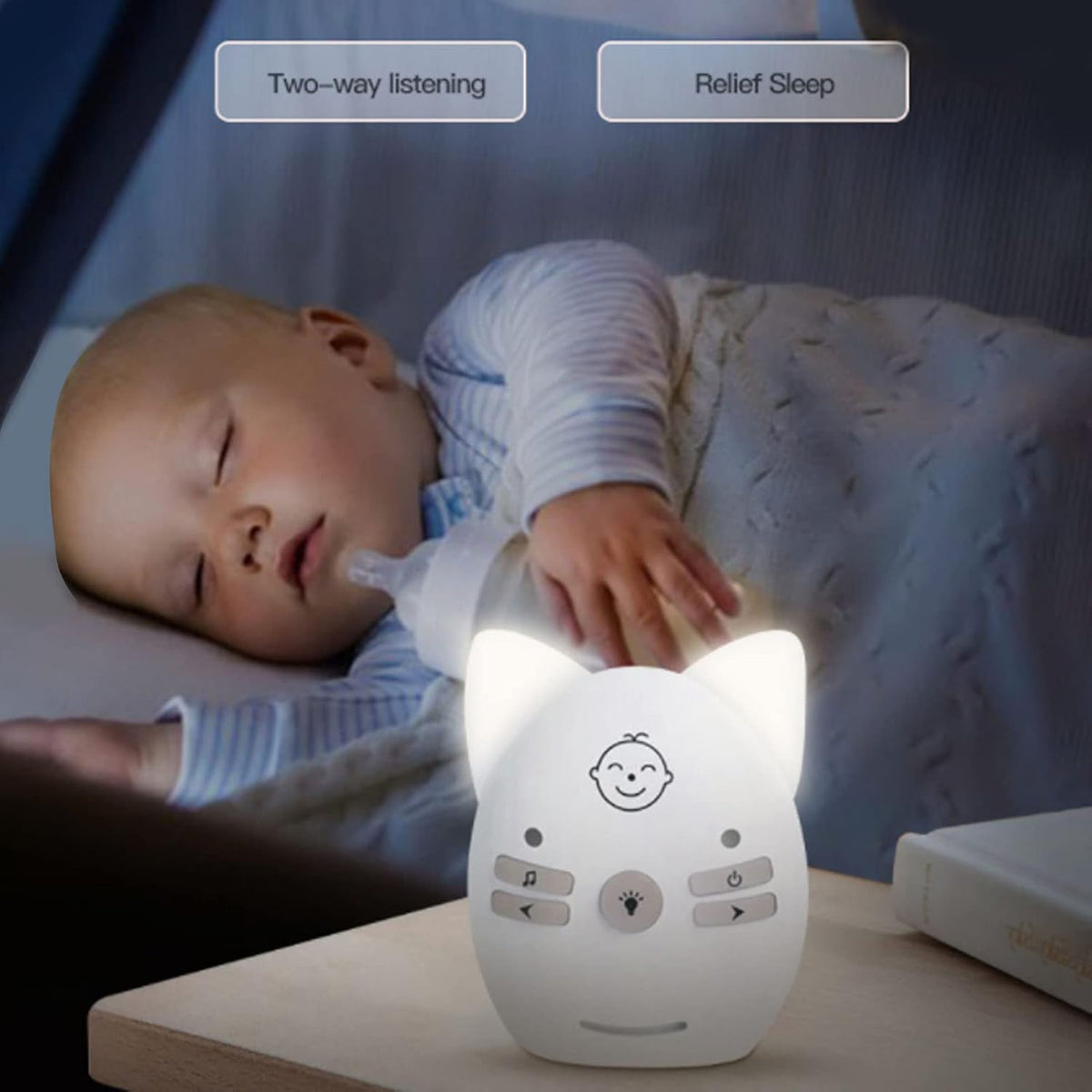 Interfon Audio Digjital për Bebe – Sinjal me Rreze të Gjatë dhe Dritë Nate