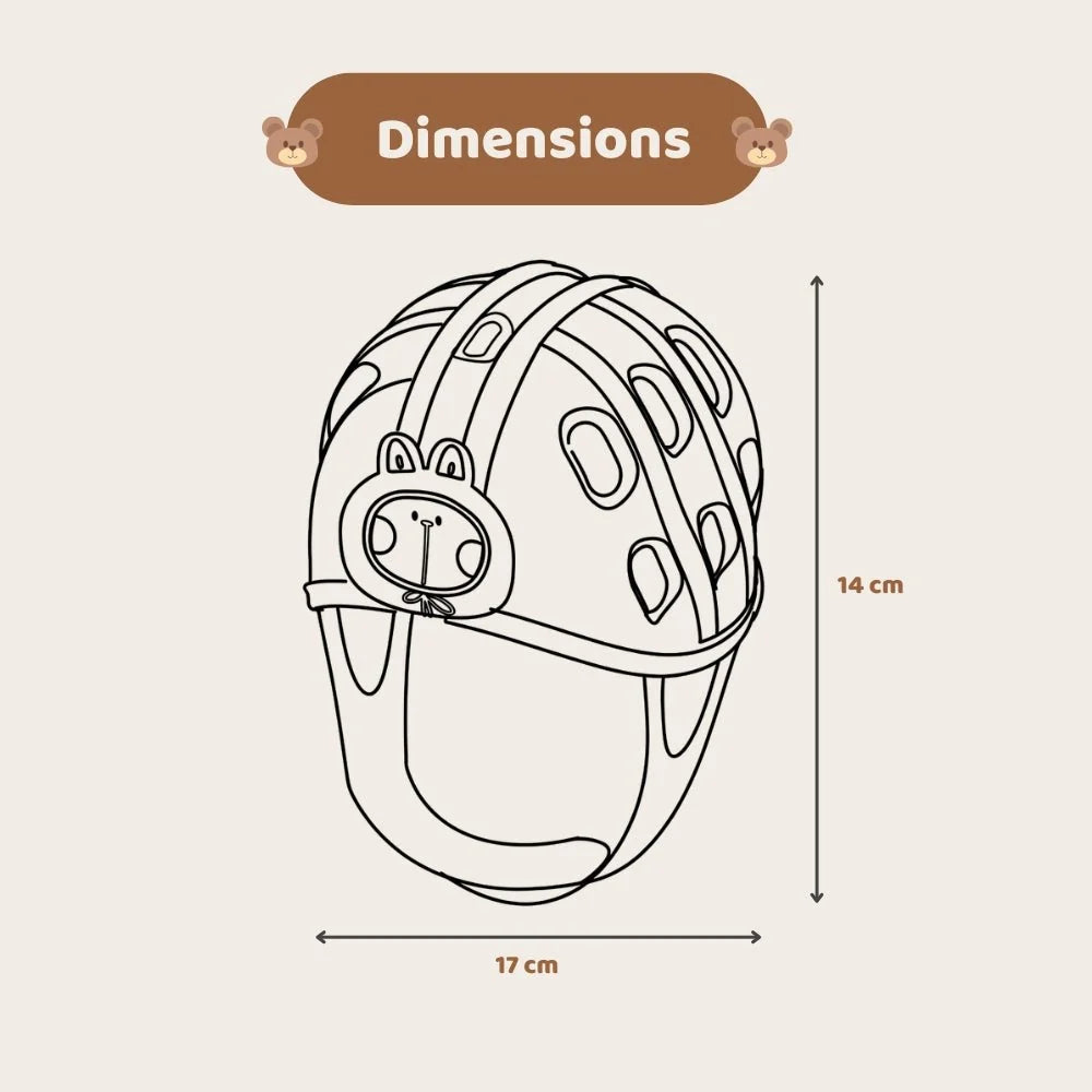 Kapelë Mbrojtëse për Kokën e Bebes, 0–48 Muaj – Baby Bear Safety Helmet