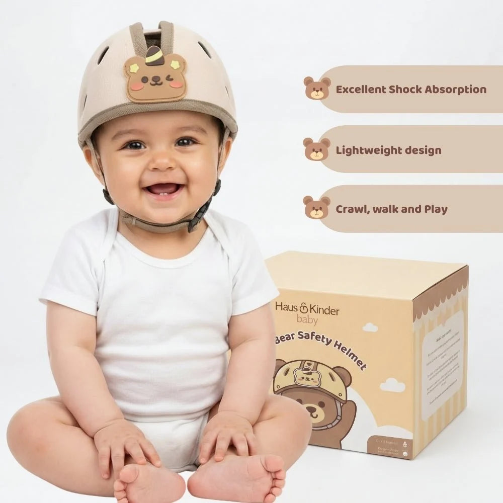 Kapelë Mbrojtëse për Kokën e Bebes, 0–48 Muaj – Baby Bear Safety Helmet