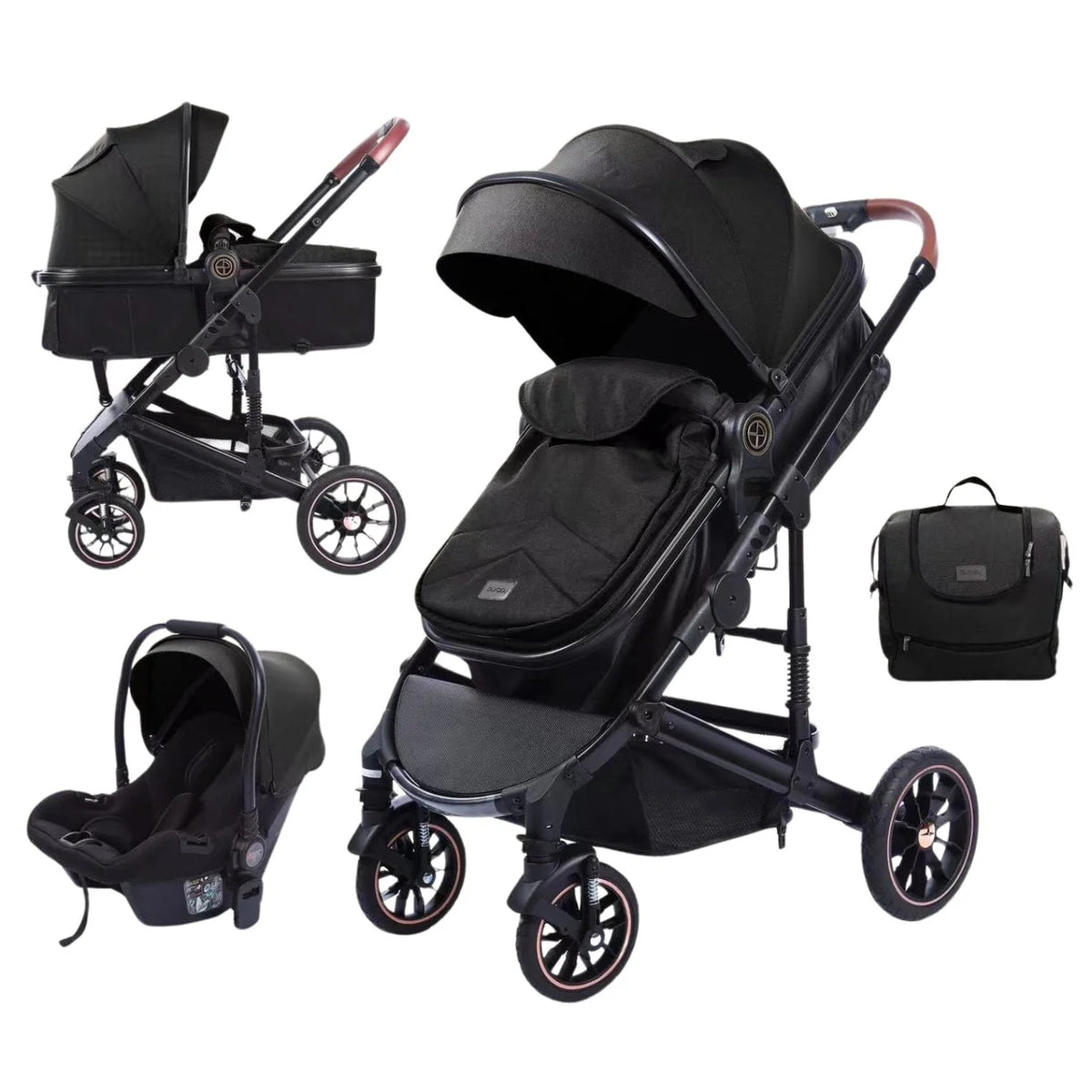 Karrocë Burbay H6 – Set 3 në 1 për Bebe