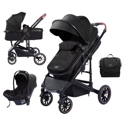 Karrocë Burbay H6 – Set 3 në 1 për Bebe