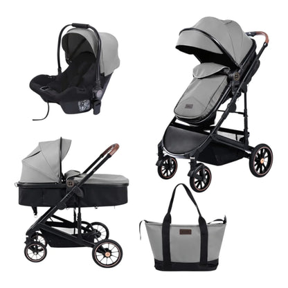 Karrocë Burbay H6 PU – Set 3 në 1