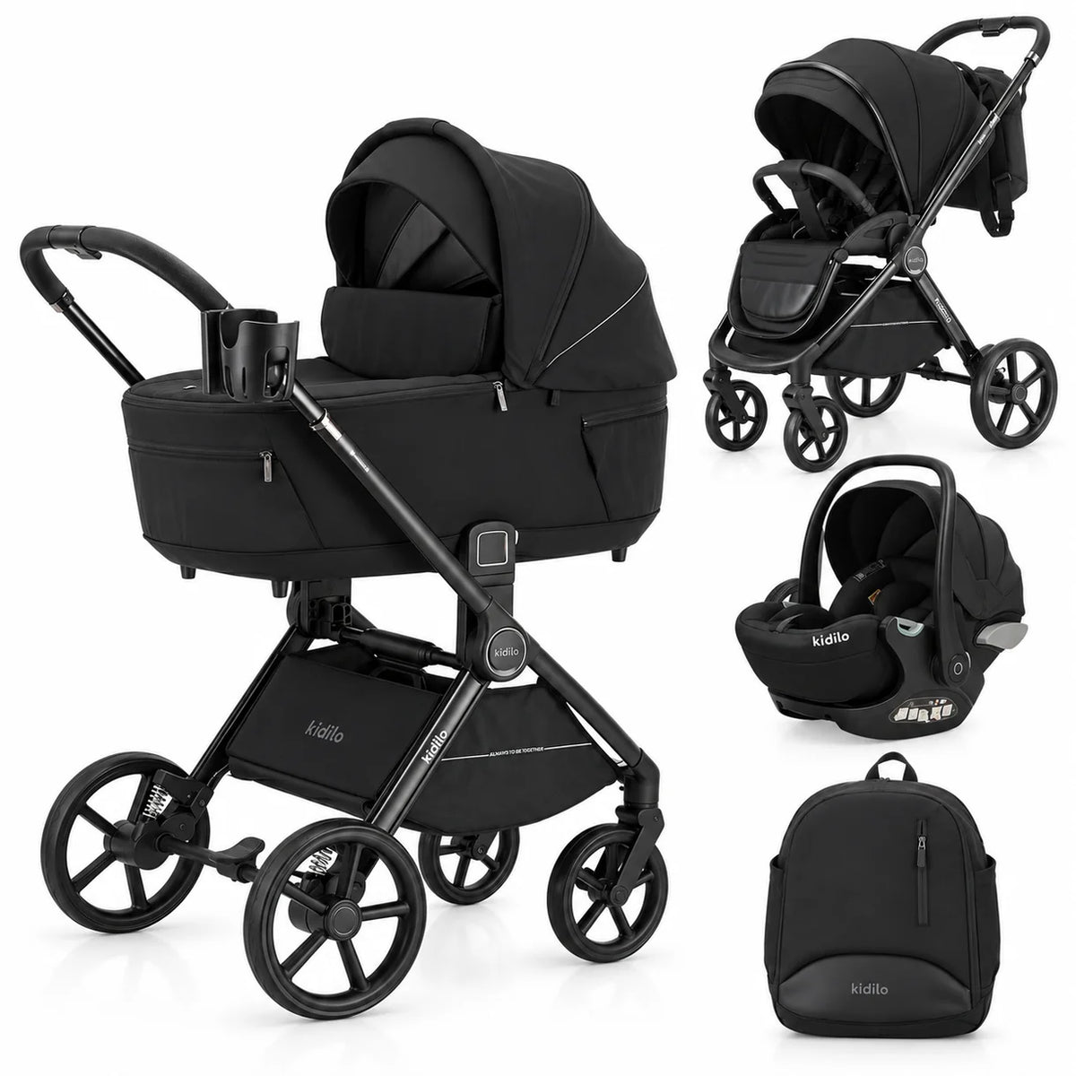 Karrocë Kidilo Ancona – Set 4 në 1 për Bebe