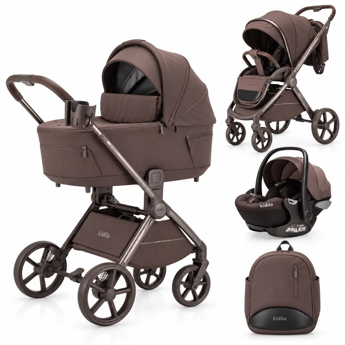 Karrocë Kidilo Ancona – Set 4 në 1 për Bebe