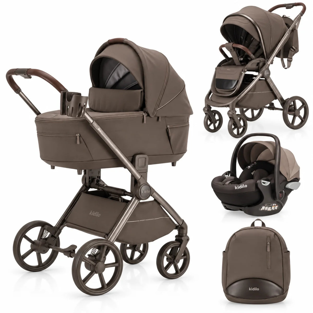 Karrocë Kidilo Ancona – Set 4 në 1 për Bebe