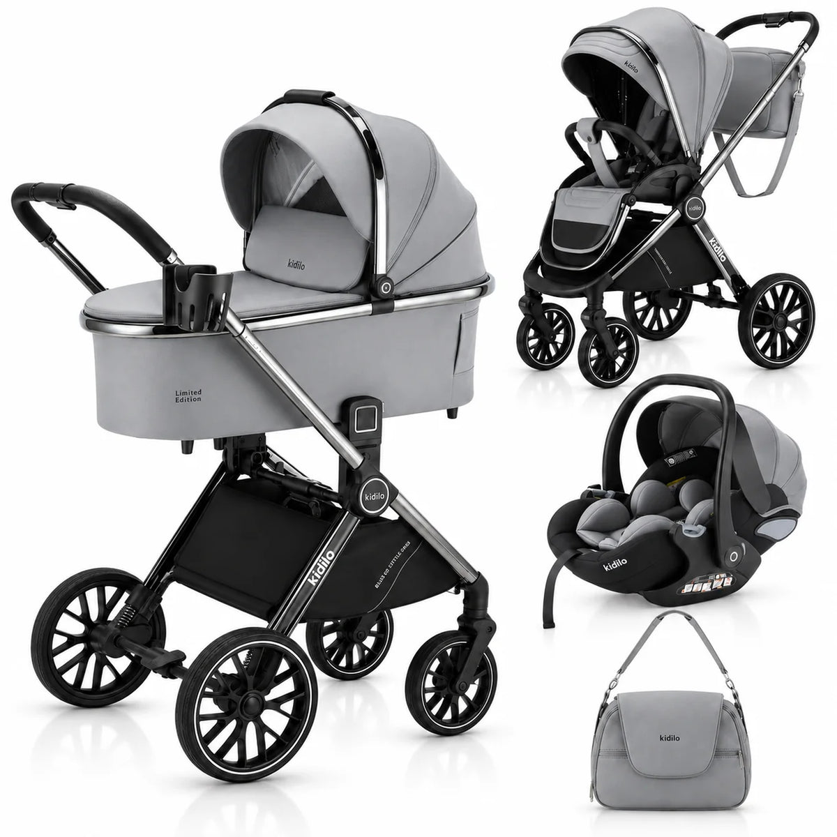 Karrocë Kidilo Genova – Set 4 në 1 për Bebe