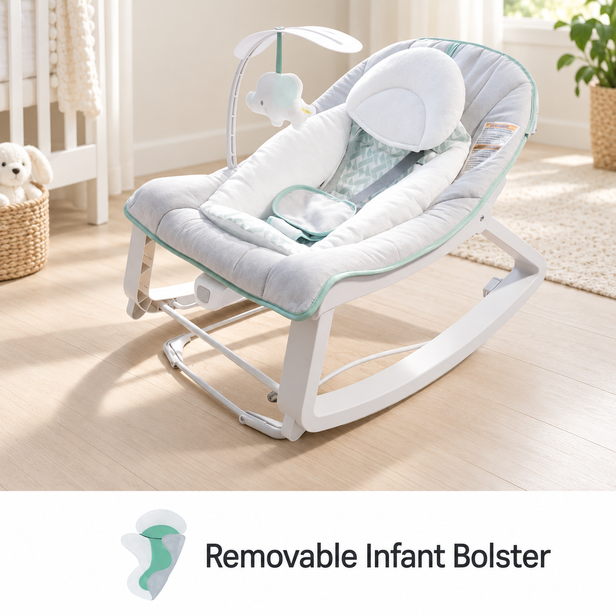 Keep Cozy Ulëse Relaksuese 3-në-1 për Bebe – Luhatëse, Vibruese dhe Ulëse për Fëmijë 0–30 Muaj