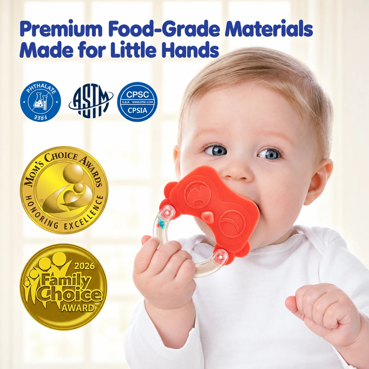 Kids Melody Baby Puzzle Rattle – Set me 12 Trokitëse dhe Kafshuese për Bebe