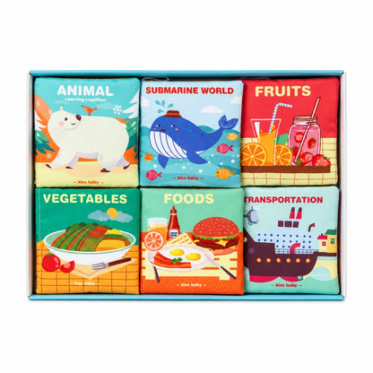 Kids Melody Play House Series – Set me 6 Libra Edukativë prej Pëlhure për Bebe 0M+