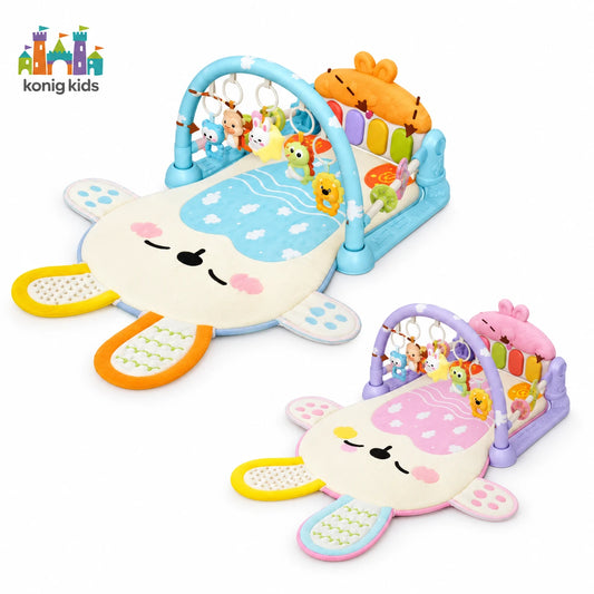 Konig Kids Vendlojë Muzikore për Bebe me Piano, Lepurush dhe Dritë Nate në Formë Hëne