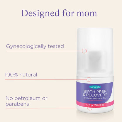 Lansinoh Birth Prep & Recovery Organic Massage Oil – Vaj Organik për Masazh Para dhe Pas Lindjes