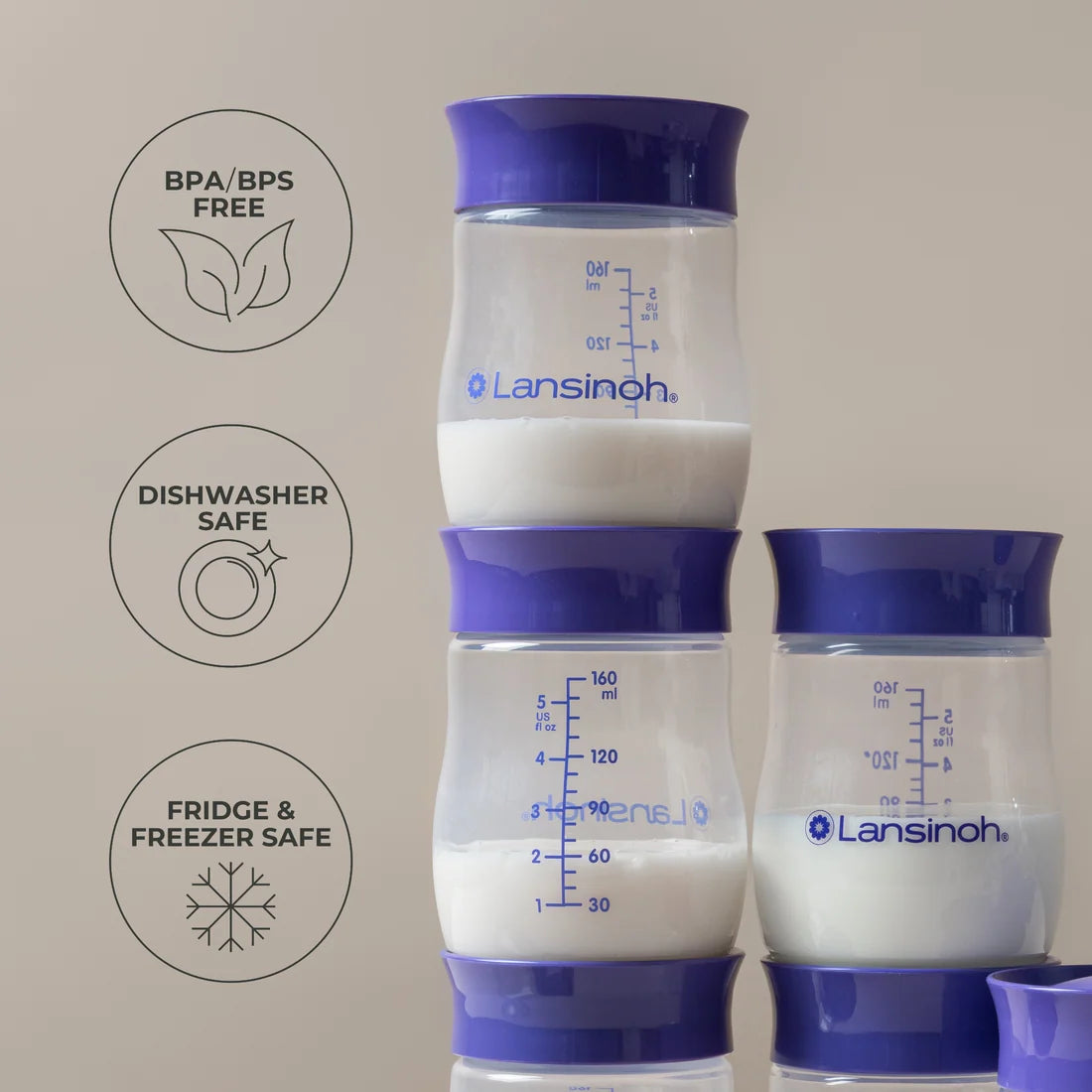 Lansinoh Breastmilk Storage Bottles – Shishe për Ruajtjen e Qumështit të Gjirit