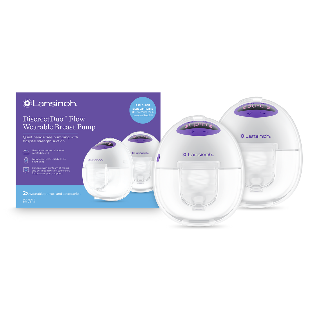 Lansinoh DiscreetDuo Flow Pompë Gjiri e Veshshme – imazhi 4