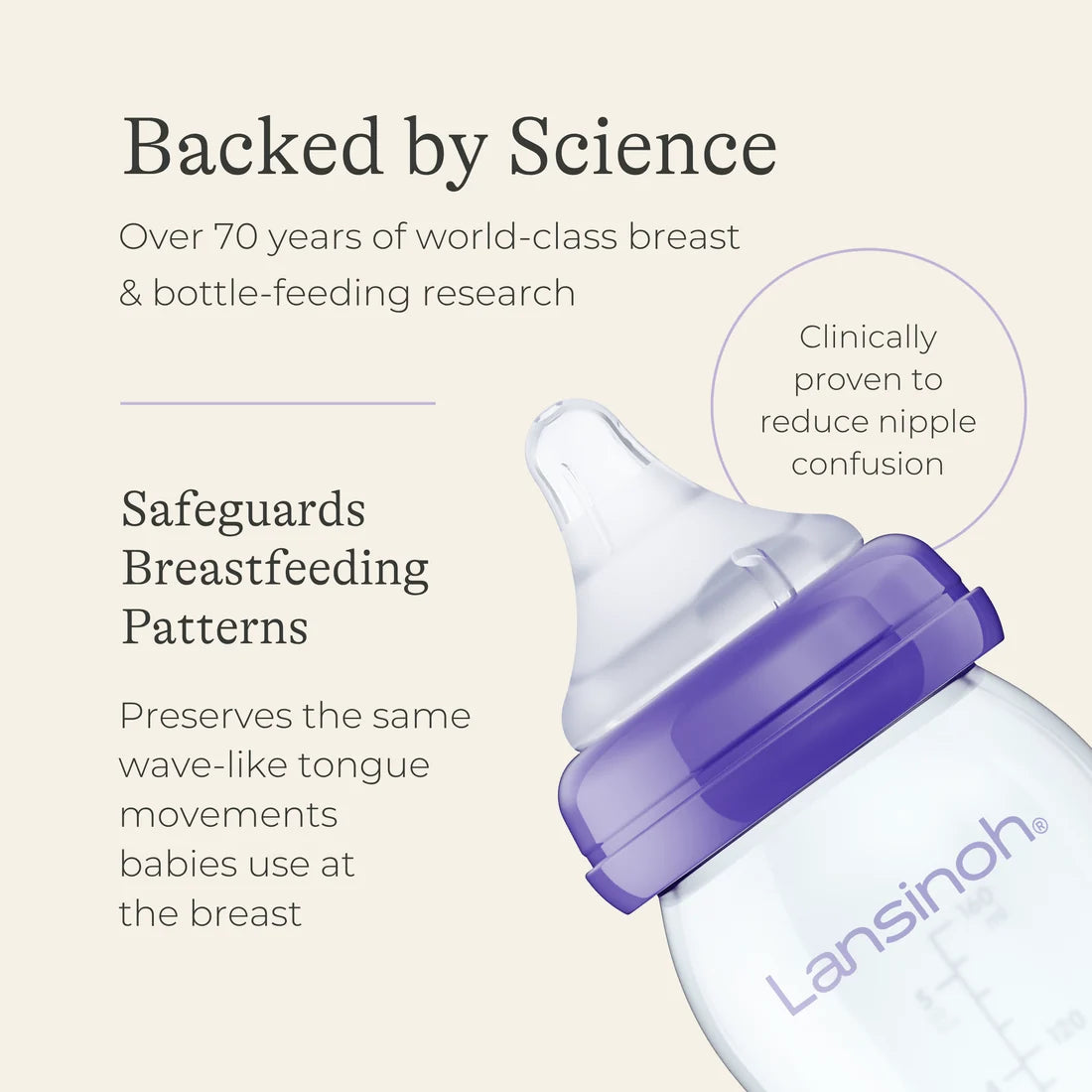 Lansinoh Glass Feeding Bottle 160 ml – Shishe Qelqi Anti-Colic