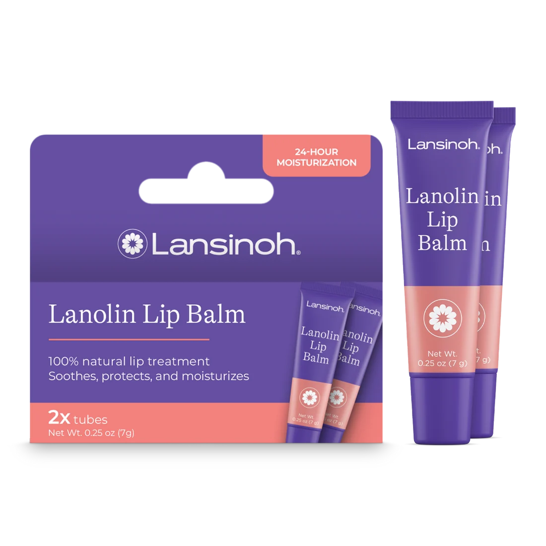 Lansinoh Lanolin Lip Balm – 2 Copë – imazhi 1