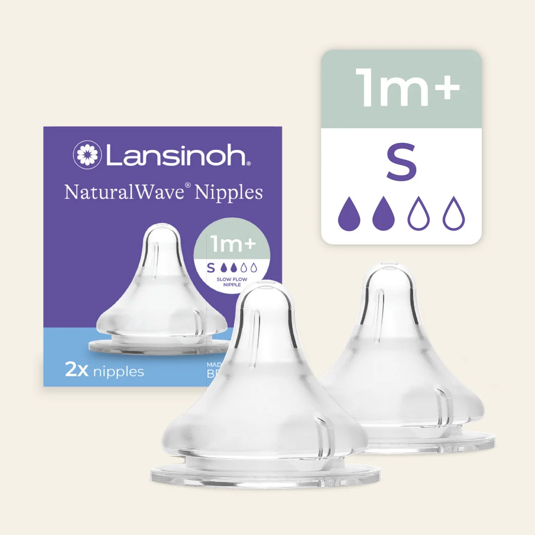 Lansinoh NaturalWave Thithka Silikoni për Shishe – 2 Copë – imazhi 3