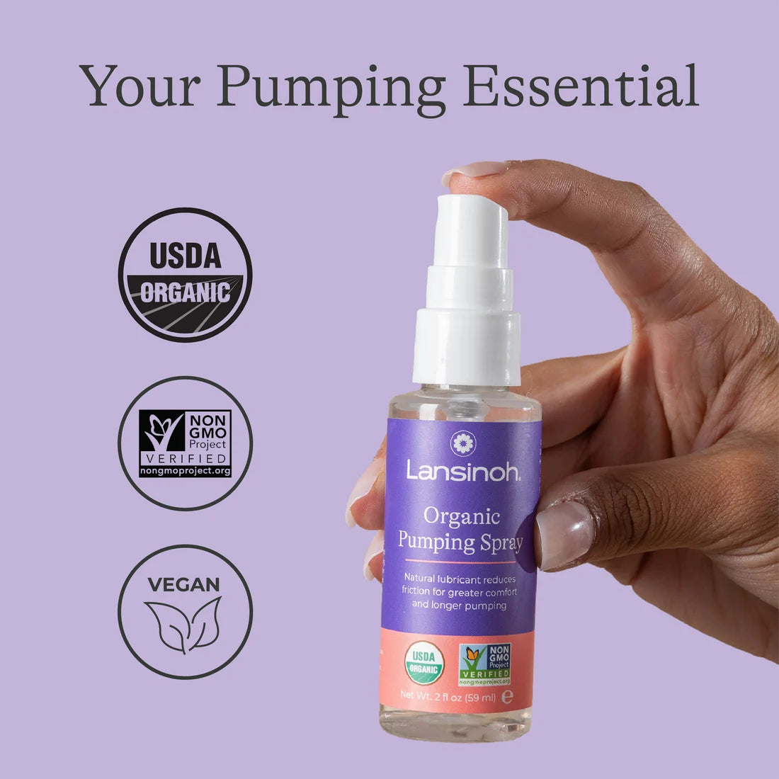 Lansinoh Organic Pumping Spray – Sprej Organik për Pompimin e Gjirit