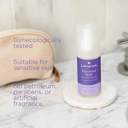 Lansinoh Pain Relief Spray me 4% Lidocaine – Sprej për Lehtësimin e Dhimbjes Pas Lindjes