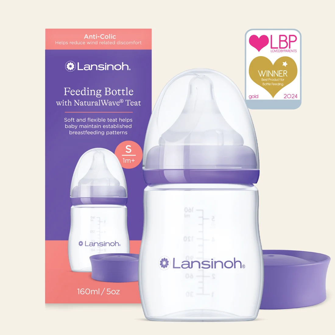 Lansinoh Shishe Ushqimi 160 ml – Ushqyerje Natyrale dhe e Rehatshme