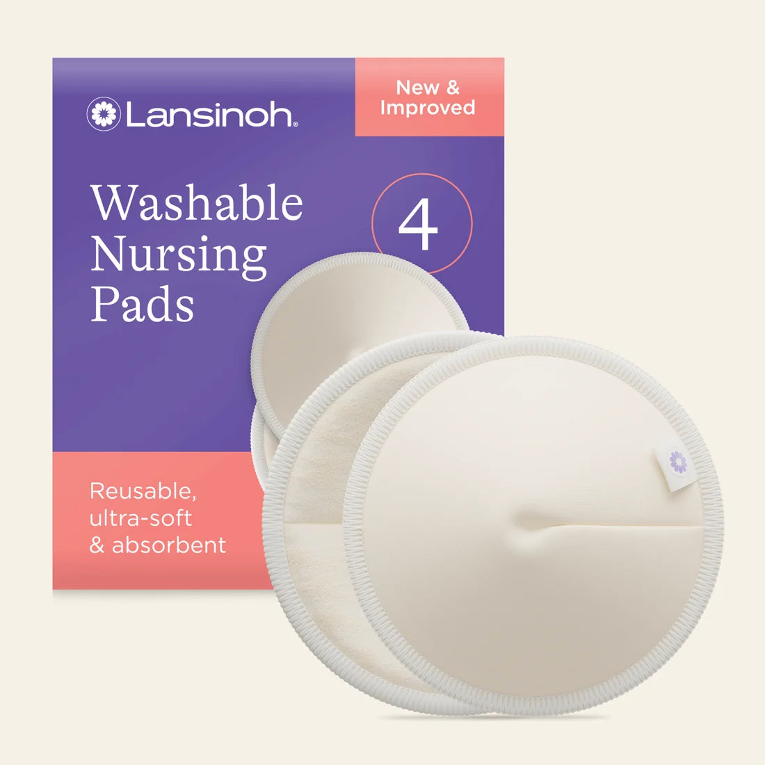 Lansinoh Washable Nursing Pads – Peceta Gjiri të Ripërdorshme dhe të Lajshme
