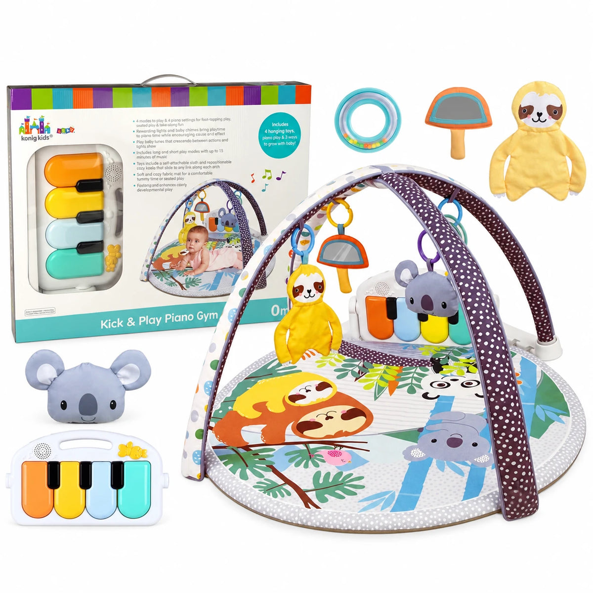 Lean Toys Koala Vendlojë për Bebe me Topa dhe Muzikë